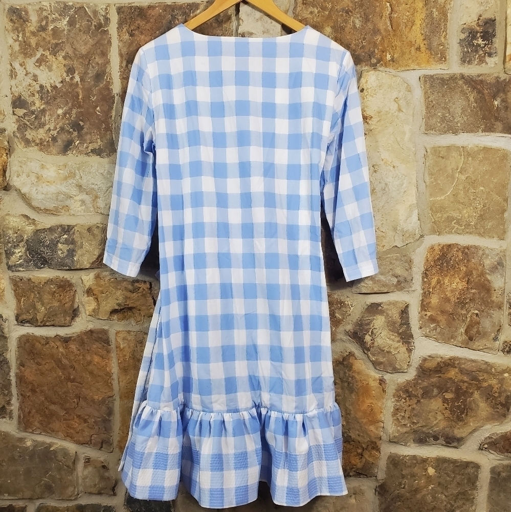 PERSIFOR S SMALL Poppy Checked Gingham Plaid Dress - Picture 8 of 11